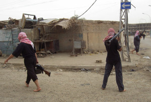Barefooted fighters are seen on the stre