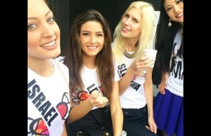 selfie Miss Libano e Miss Israele