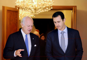 Siria Assad e De Mistura