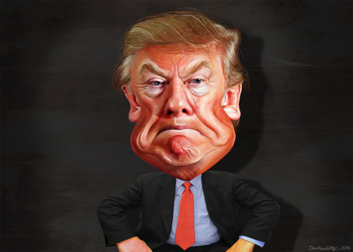 "Donald Trump", caricatura di Donkey Hotey
